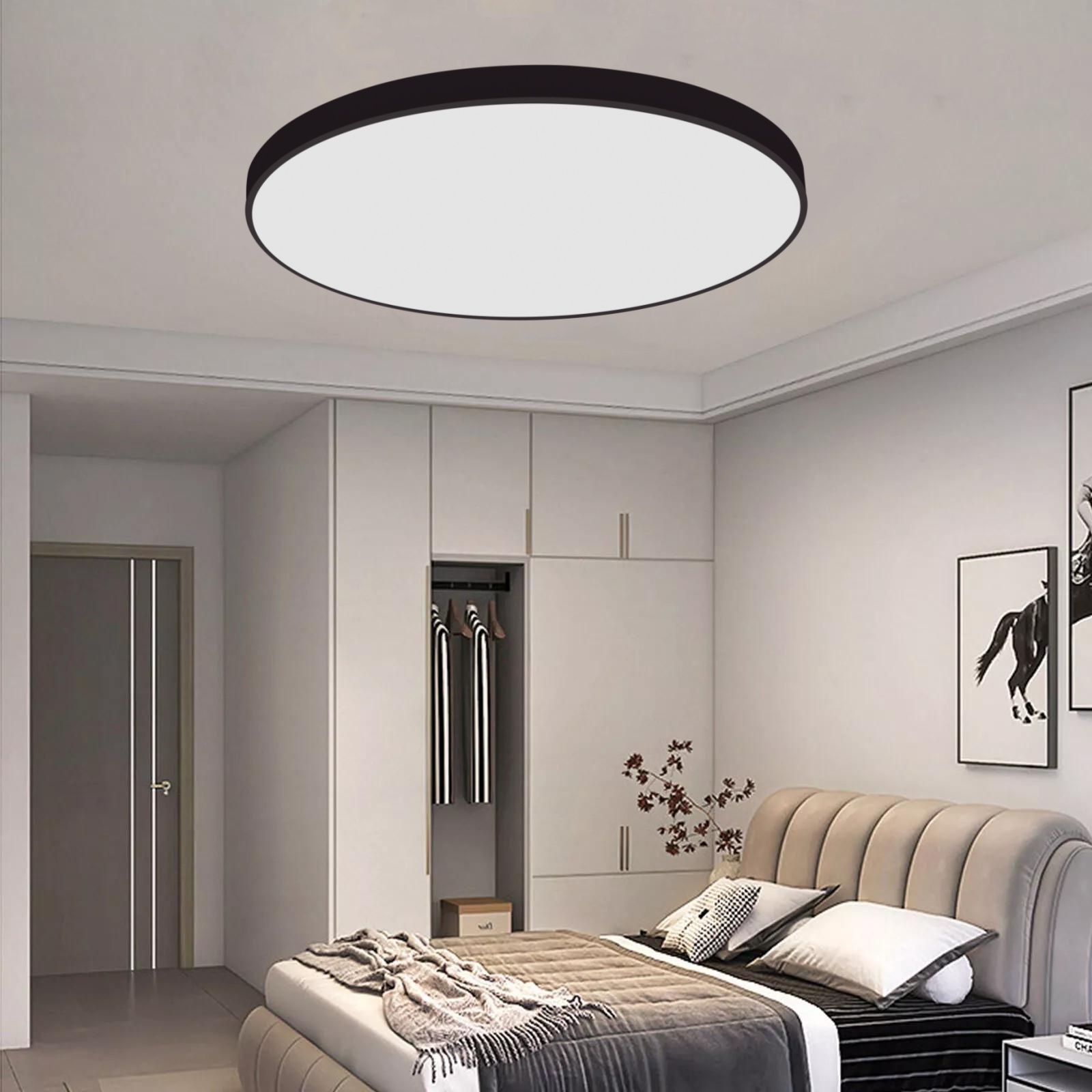 CL07-Black 18w switchable infrared remote control dimmable CRI adjustable ceiling light CCT chip light emitting diode household indoor hotel ceiling light