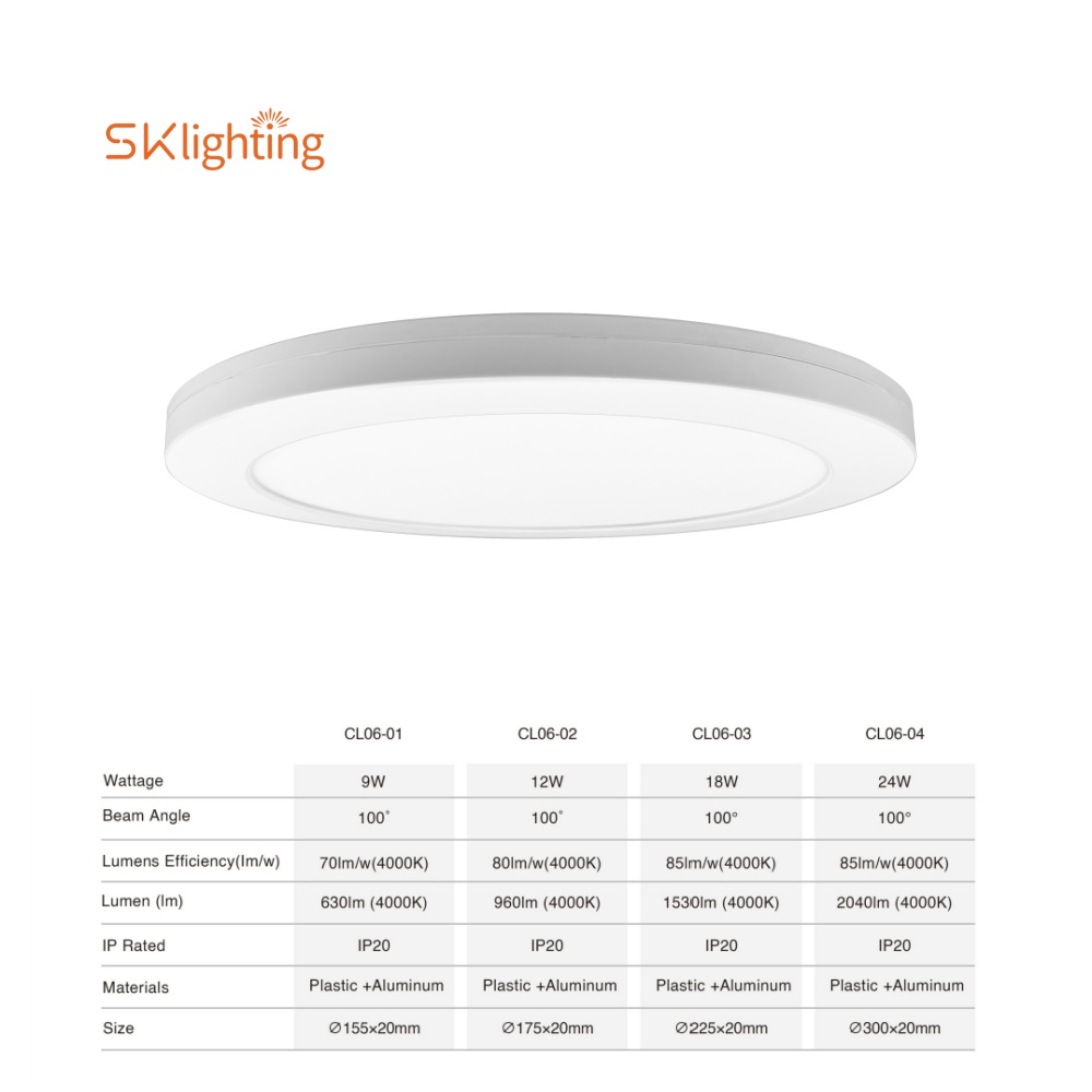 CL06-White Thin Color Temperature CCT Switchable Dip Adjusting LED Ceiling Light Indoor Round 18 W Living Room Dimmable Ceiling Down Light
