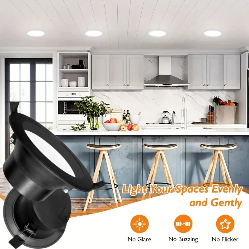 DL01 black Saa light emitting diode downlight 10w recessed dimmable ceiling downlight aluminum downlight waterproof commercial lighting home light spotlight