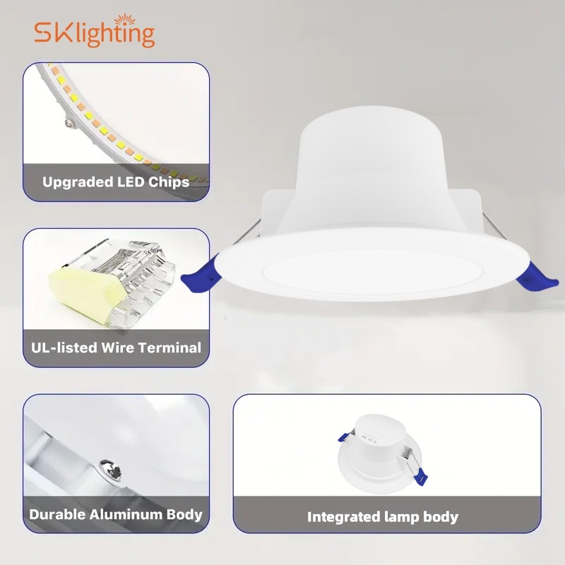 DL01-F SAA Australia standard 90mm 10w tri-color 3cct aluminum light saa light emitting diode downlight dimmable anti-glare ceiling spotlight waterproof
