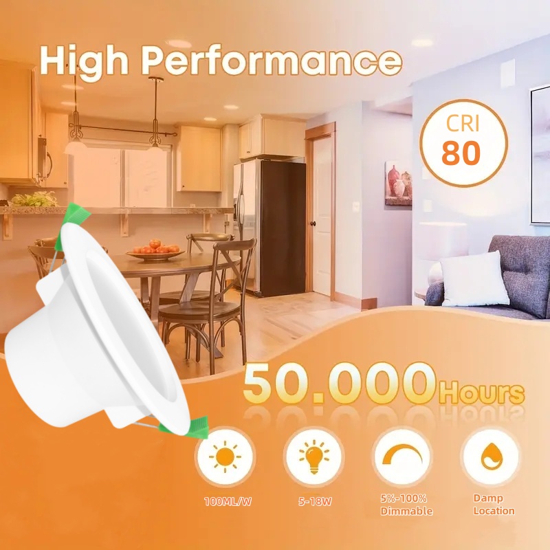 DL01 Green Button Concave Saa LED Downlight 10w Recessed Dimmable Ceiling Downlight Aluminum Downlight Waterproof Commercial Lighting Household Light Spotlights