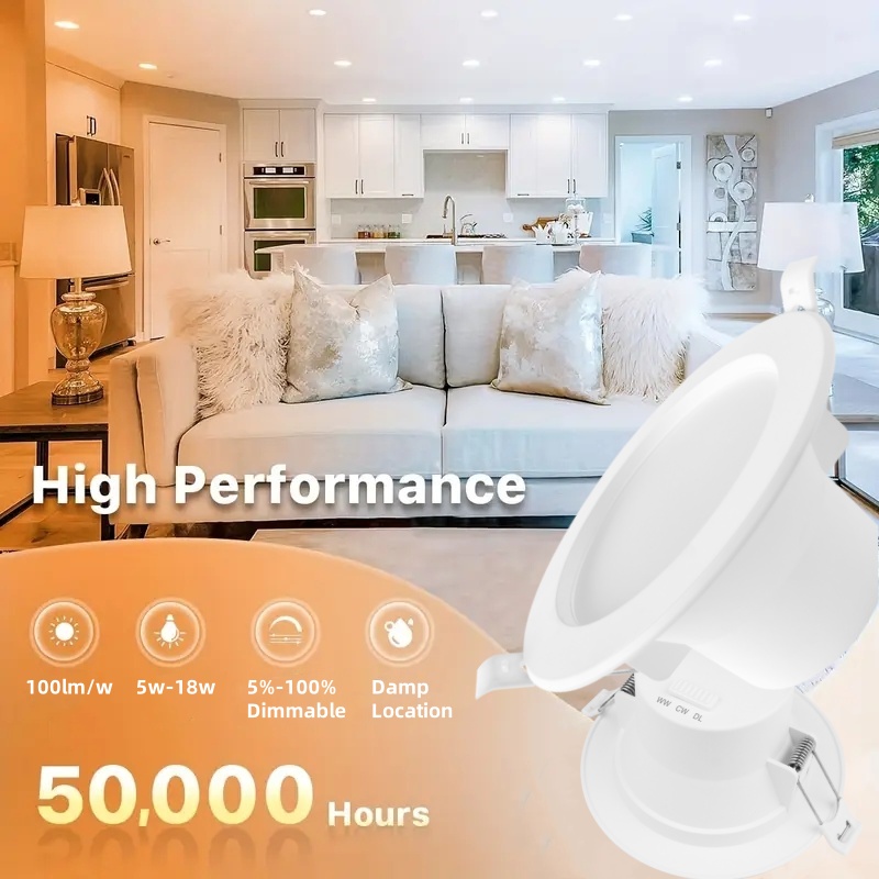 DL01 White Concave Saa LED Downlight 10w Recessed Dimmable Ceiling Downlight Aluminum Downlight Waterproof Commercial Lighting Household Light Spotlights