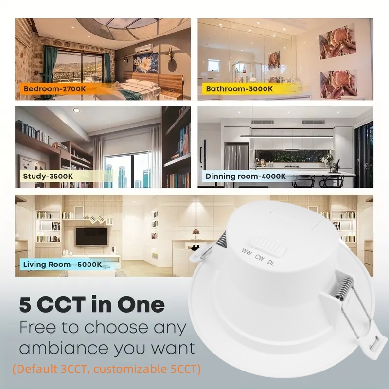 DL01 White Concave Saa LED Downlight 10w Recessed Dimmable Ceiling Downlight Aluminum Downlight Waterproof Commercial Lighting Household Light Spotlights