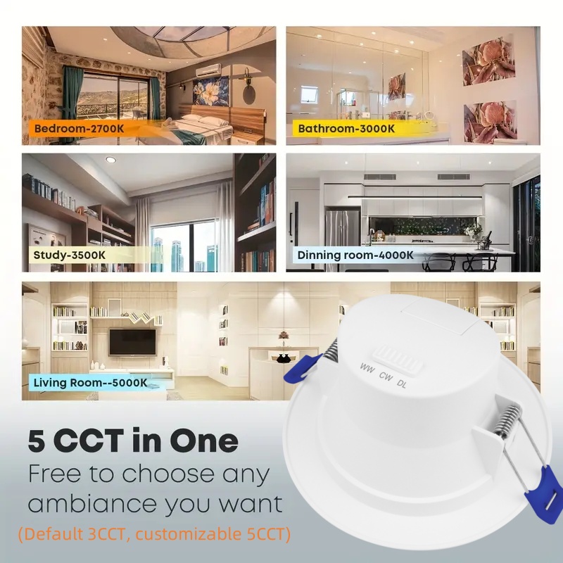DL01-F SAA Australia standard 90mm 10w tri-color 3cct aluminum light saa light emitting diode downlight dimmable anti-glare ceiling spotlight waterproof