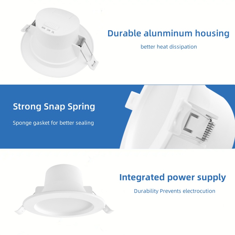 DL01 White Concave Saa LED Downlight 10w Recessed Dimmable Ceiling Downlight Aluminum Downlight Waterproof Commercial Lighting Household Light Spotlights