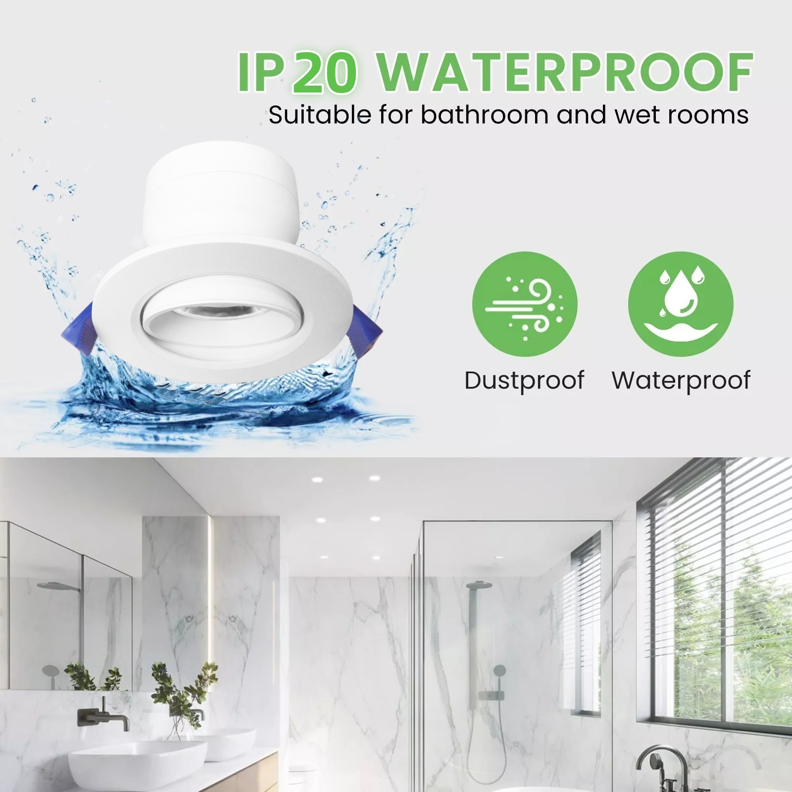 DL02 white  indoor gimbal light emitting diode light recessed adjustable 5w 8w 10w CCT white round rotating anti-glare ceiling spotlight down light