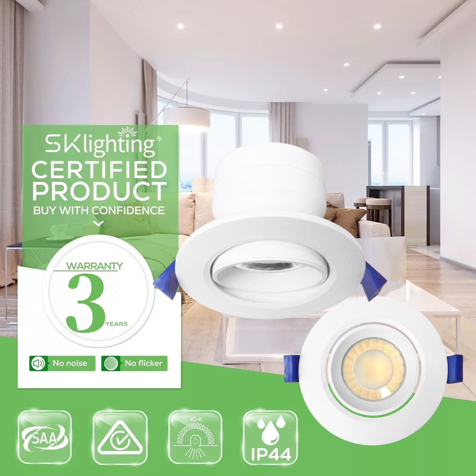 DL02 white  indoor gimbal light emitting diode light recessed adjustable 5w 8w 10w CCT white round rotating anti-glare ceiling spotlight down light
