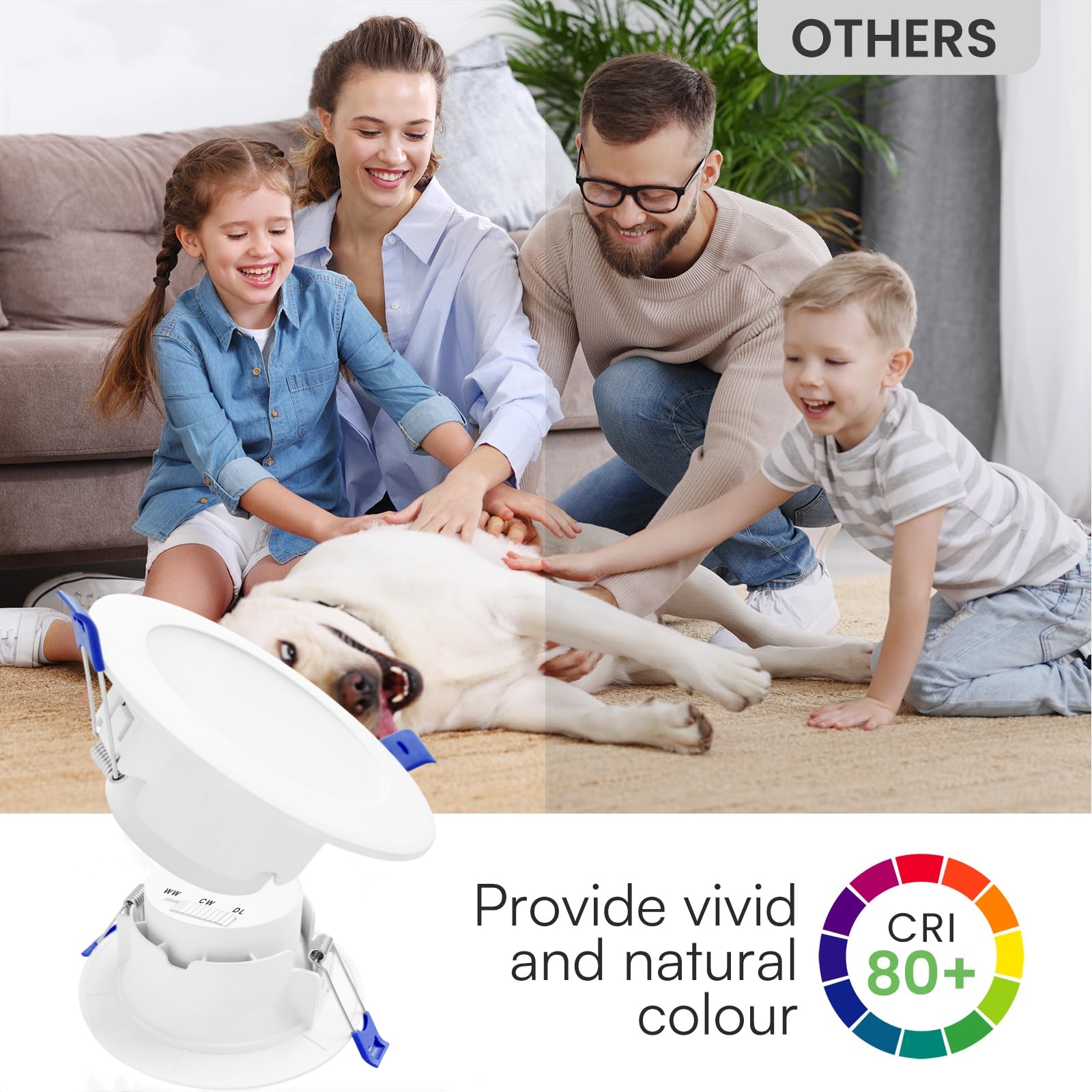 DL09 Downlight Unique Slim desgin 3cct dimmable 8w saa led downlight approved IP44 waterproof recessed ceiling light aluminium lamps