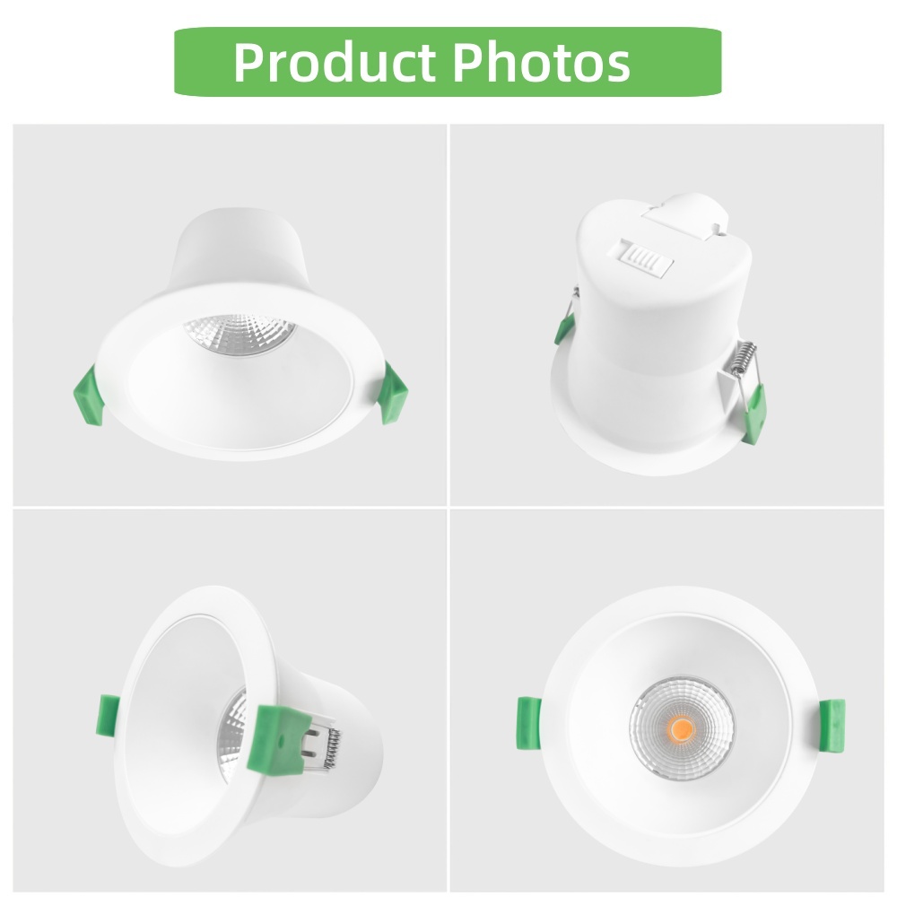 DL10.2.0  Anti-glare Spotlight Commercial LED Downlight 8W ip44 waterproof 3cct saa Recessed  Main Lighting Ceiling spotLight 90mm cut out