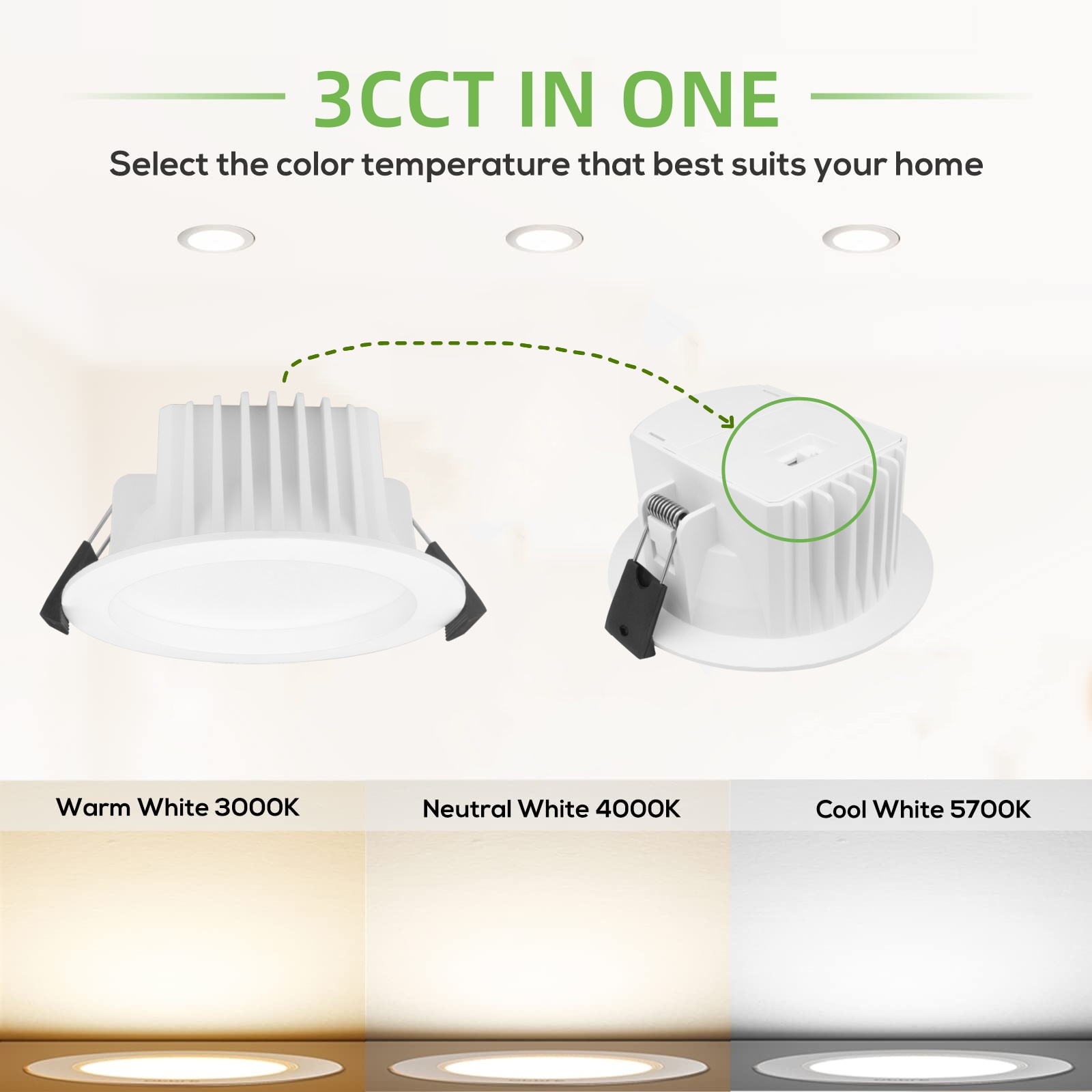 DL11 Australia Downlight Waterproof AntiGlare Aluminum Recessed Ceiling Spotlight saa home Office SMD Downlights 3cct spotlight lamps