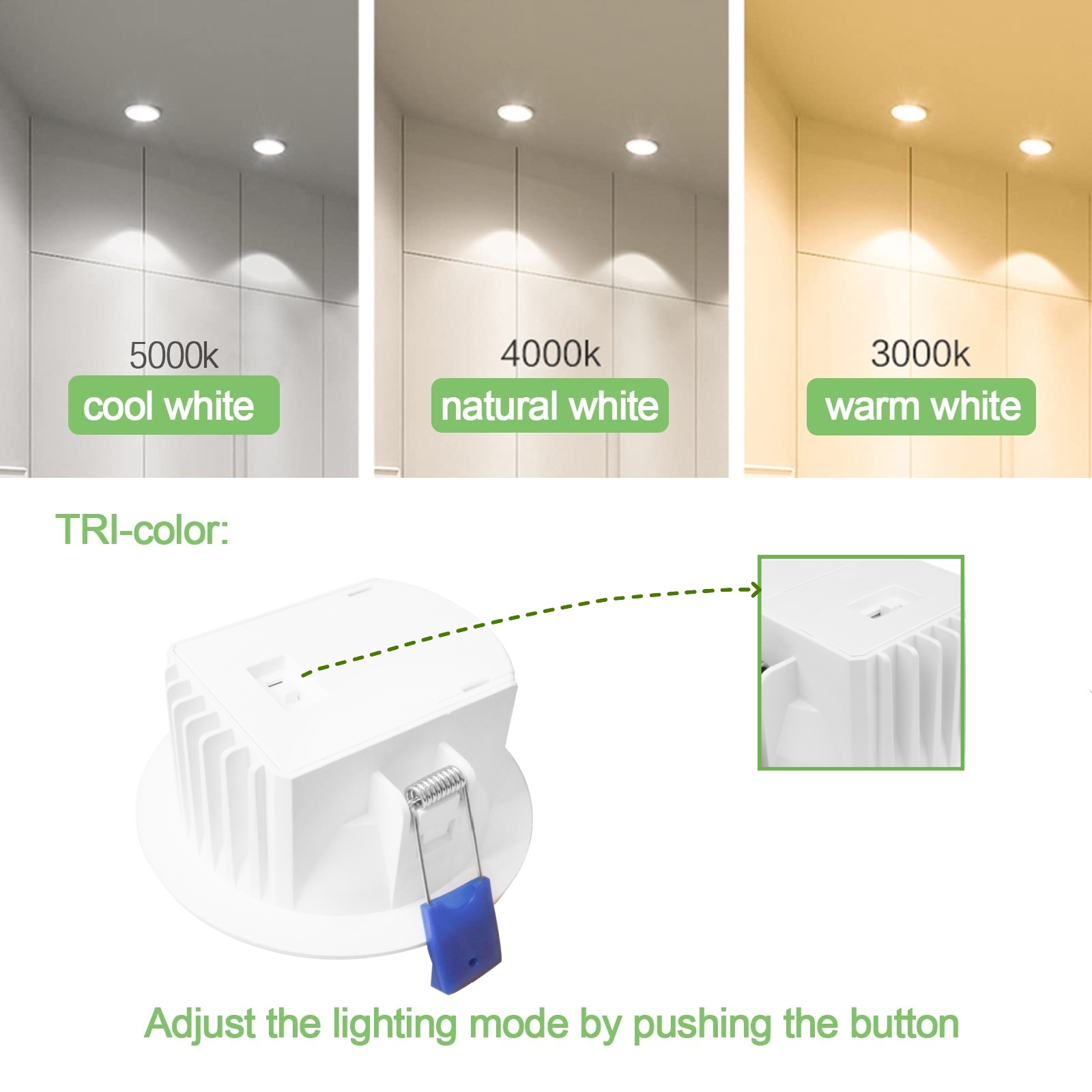 DL11 Australia Downlight Waterproof AntiGlare Aluminum Recessed Ceiling Spotlight saa home Office SMD Downlights 3cct led down lights