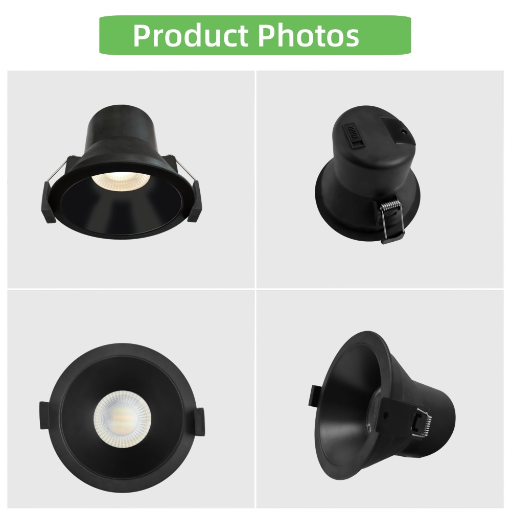 DL10.2.0  Anti-glare Spotlight Commercial LED Downlight 8W ip44 waterproof 3cct saa Recessed  Main Lighting Ceiling spotLight 90mm cut out