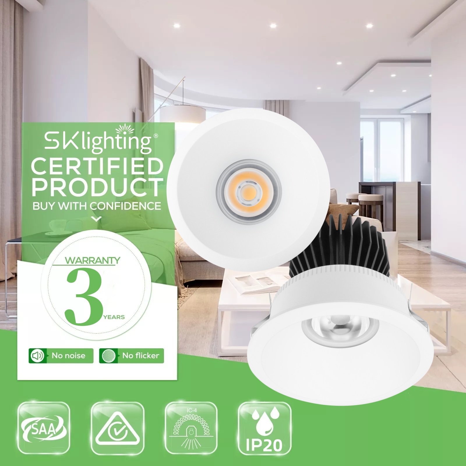 DL14 Indoor family hotel embedded spotlight anti-glare 11w embedded die-casting aluminum cob spotlight angle adjustable home lamp