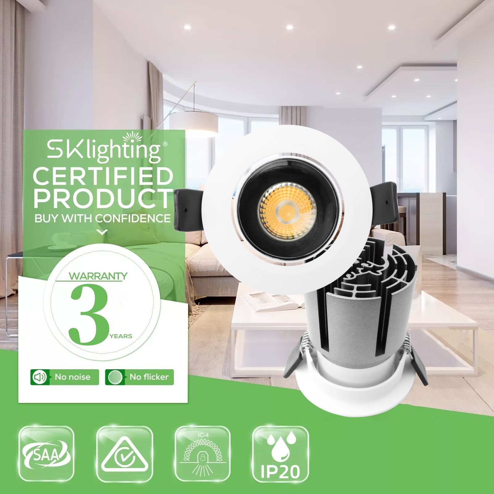 DL12 Downlight Embedded narrow frame anti-glare LED downlight COB spotlight die-casting aluminum light home hotel shopping mall lamp