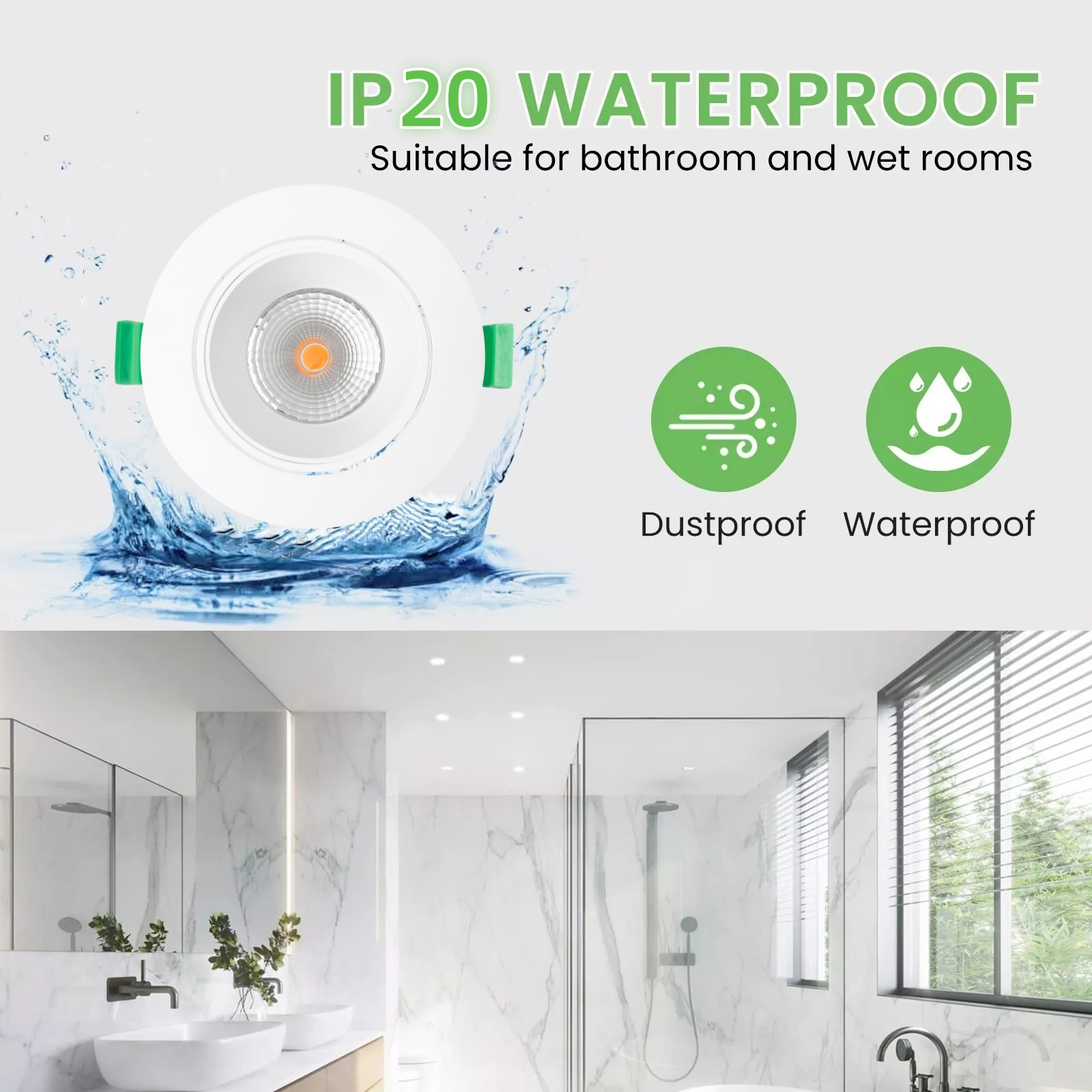 DL13 SAA certified led downlight saa 3cct  ip44 waterproof anti-glare 8W 9W rotatable embedded LED ceiling spots lights 90mm cut out