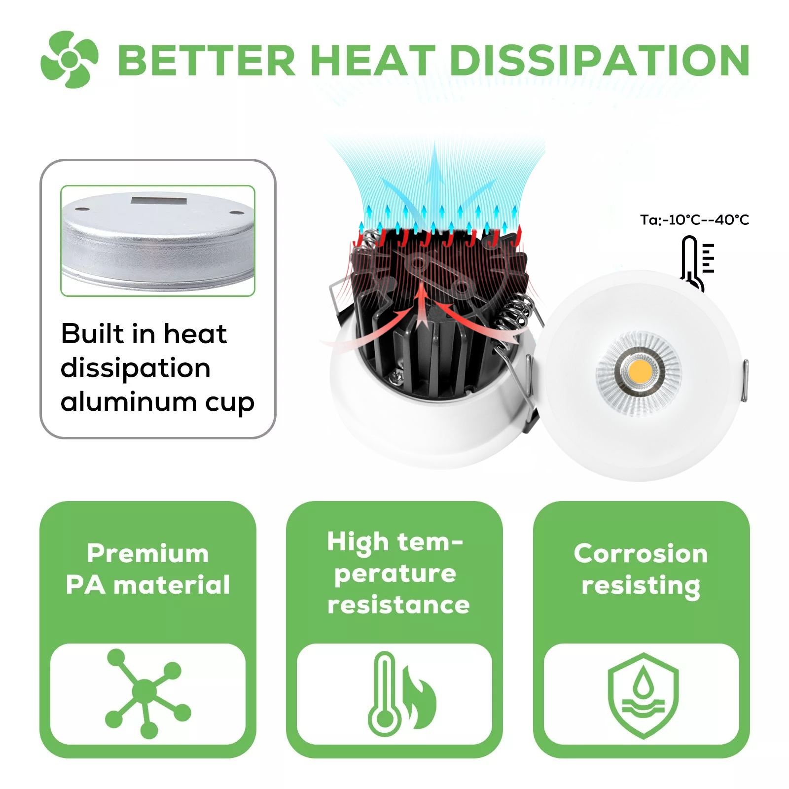 DL15 Downlight Embedded narrow frame anti-glare LED downlight COB spotlight die-casting aluminum light home hotel shopping mall lamp