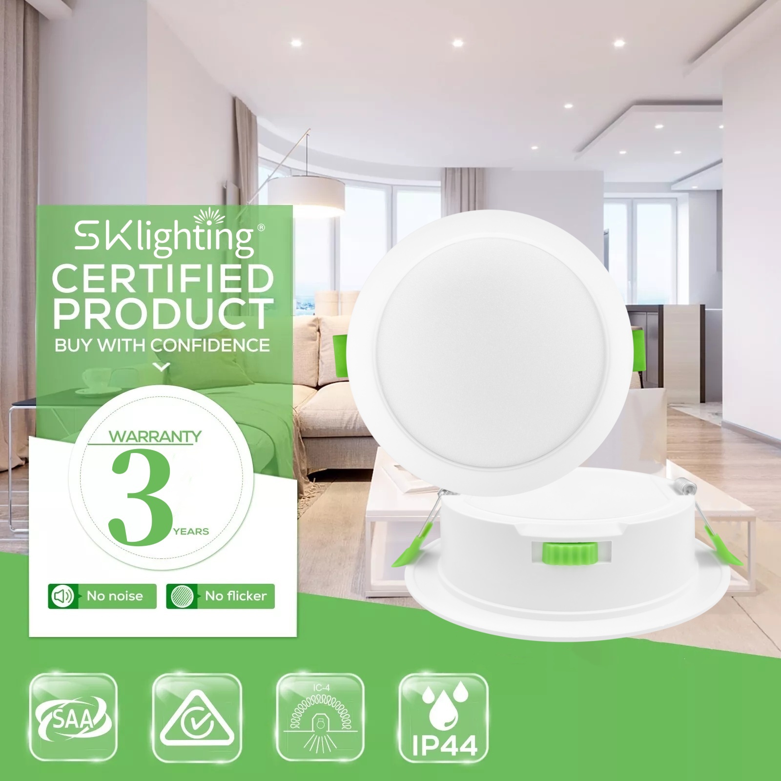 DL17 Downlight 3CCT saa adjustable dimming10w 15w 22w LED ultra-thin panel lamp ceiling downlight LED embedded ceiling ip44 spotlight