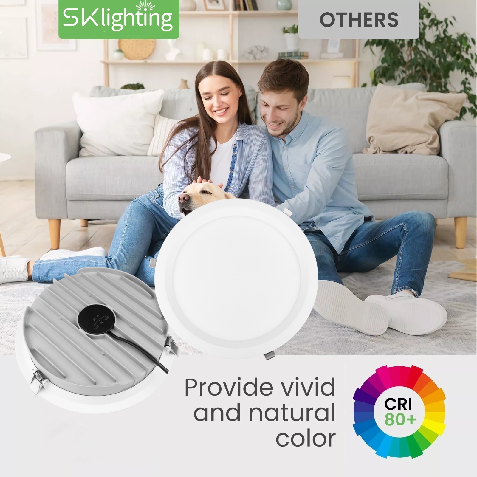 DL25 Led Downlight 15W Ssa 3cct CE 220V-240V SMD Dimmable Embedded Hole Lamp Decoration Hotel Living Room Light Aluminum Downlight