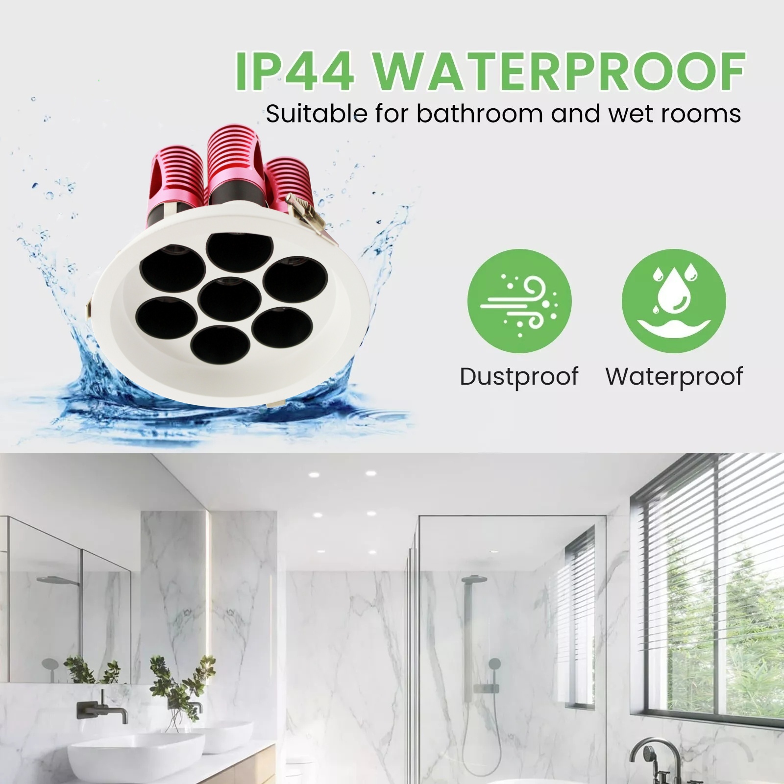 DL21 Commercial Hotel Spotlight 6W 18w 24w 40w Anti-Glare Indoor Ceiling Recessed Mount Aluminum Light Emitting Diode COB Spotlight