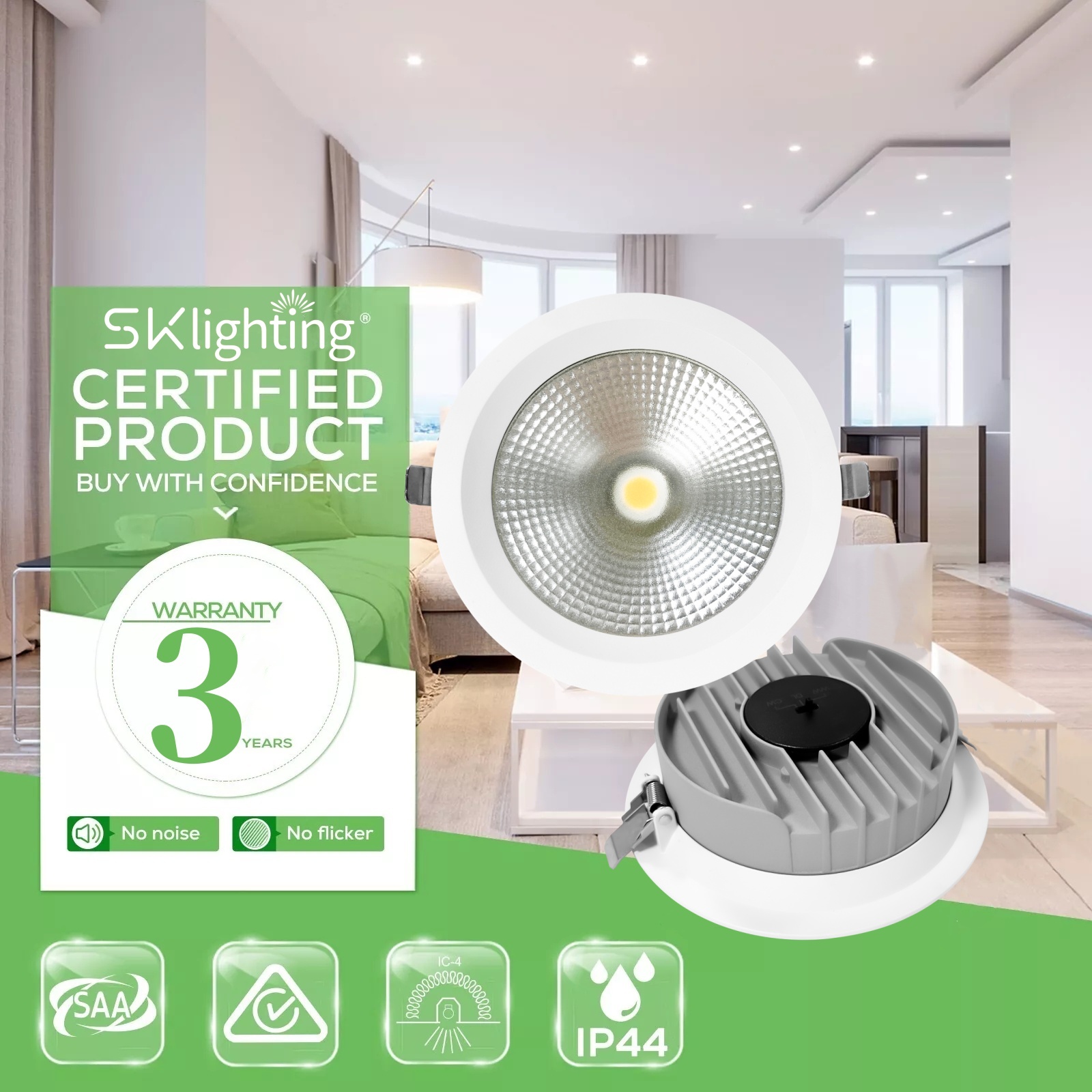 DL26 Led Dowlinght 20w Cob Cct Saa Spots Lights High Lumen AntiGlare Adjustable Dimmable Aluminium Recessed Ceiling SMD LED Downlight