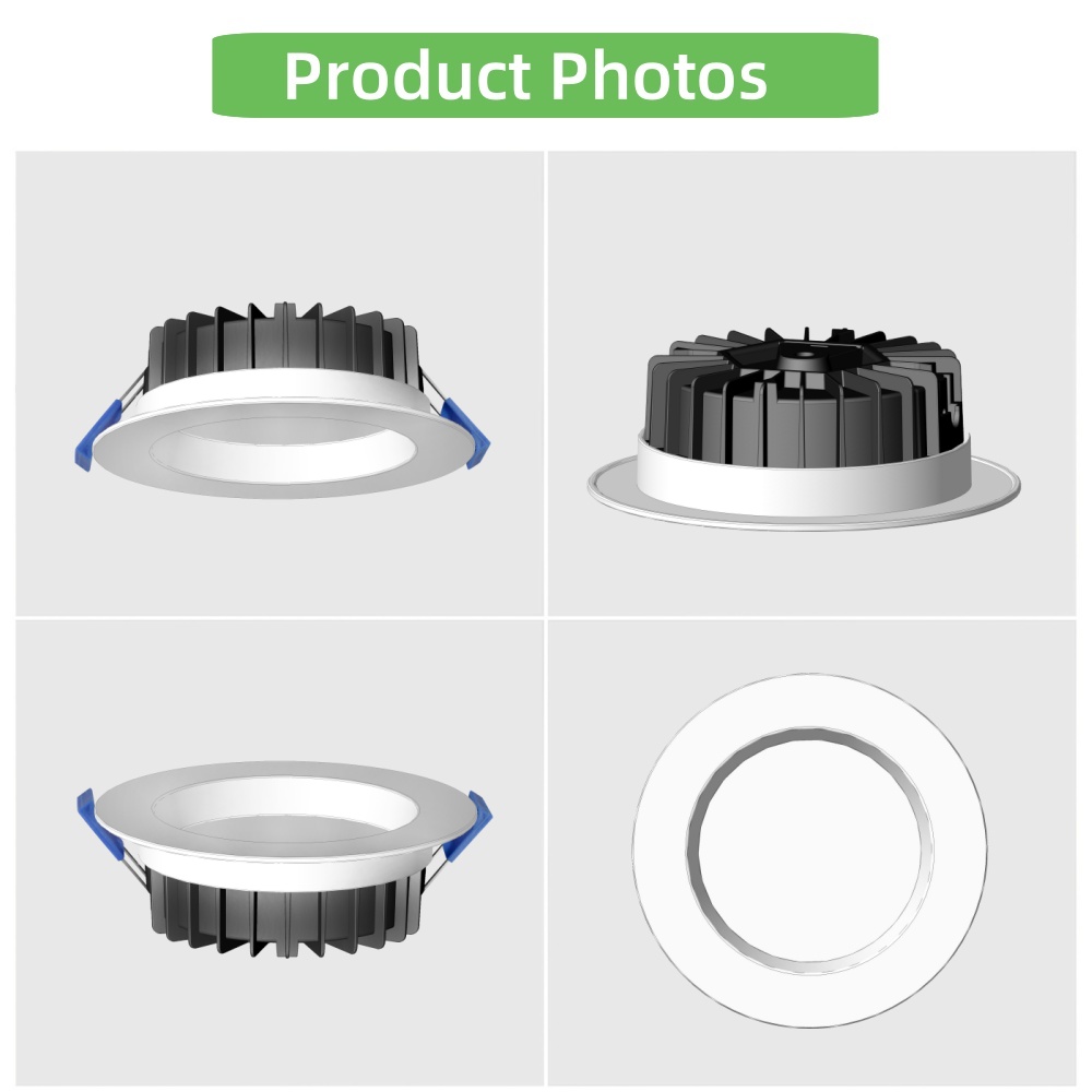 DL58 Residential LED Downlight Aluminum Dali Dimmable Recessed Ceiling Lighting 12w Fixed SMD IP20 Downlight