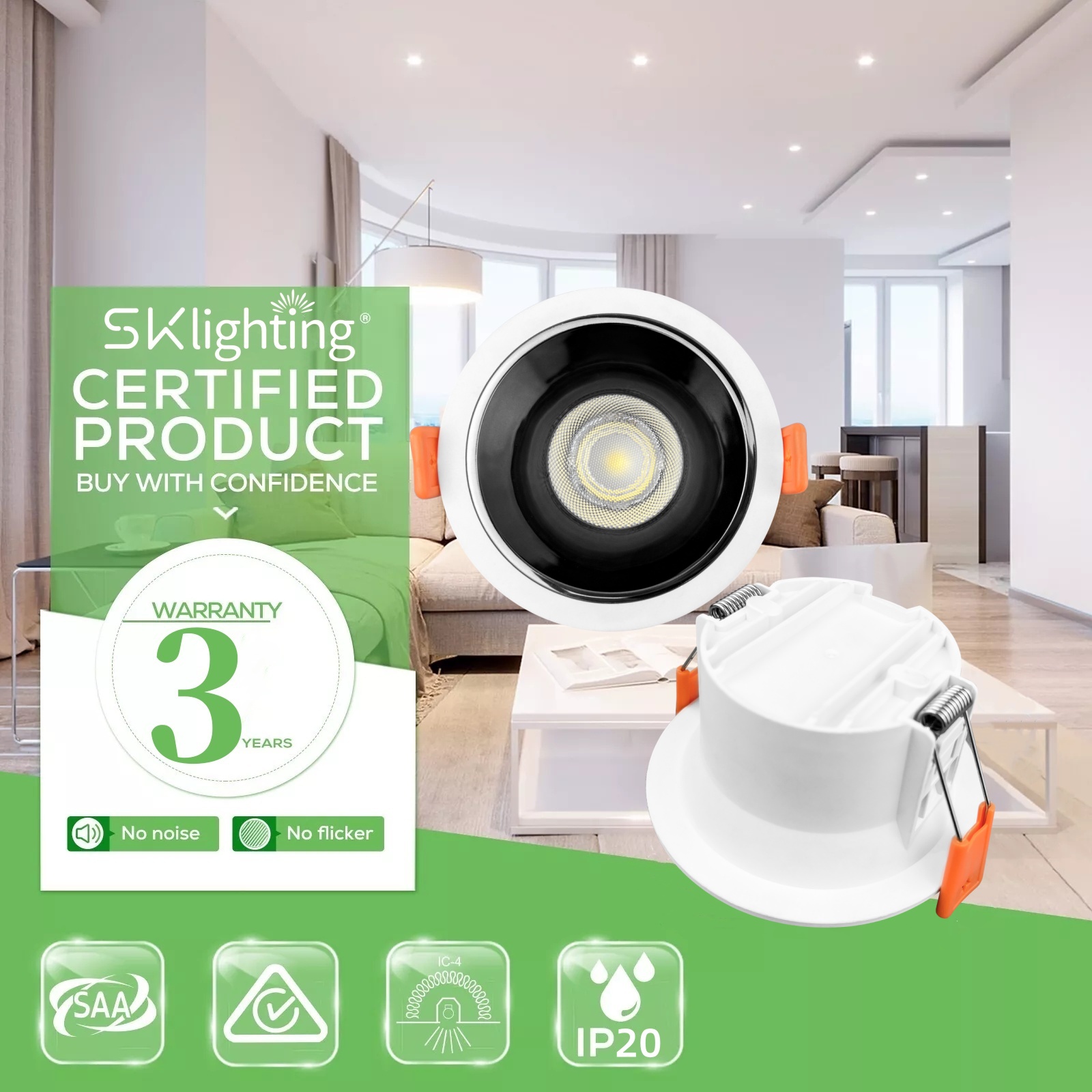 DL56-1 Hotel Home Office Recessed Light Emitting Diode Downlight Narrow Side Deep Anti-Glare Hole Light Ceiling Wholesale No Mains Lighting