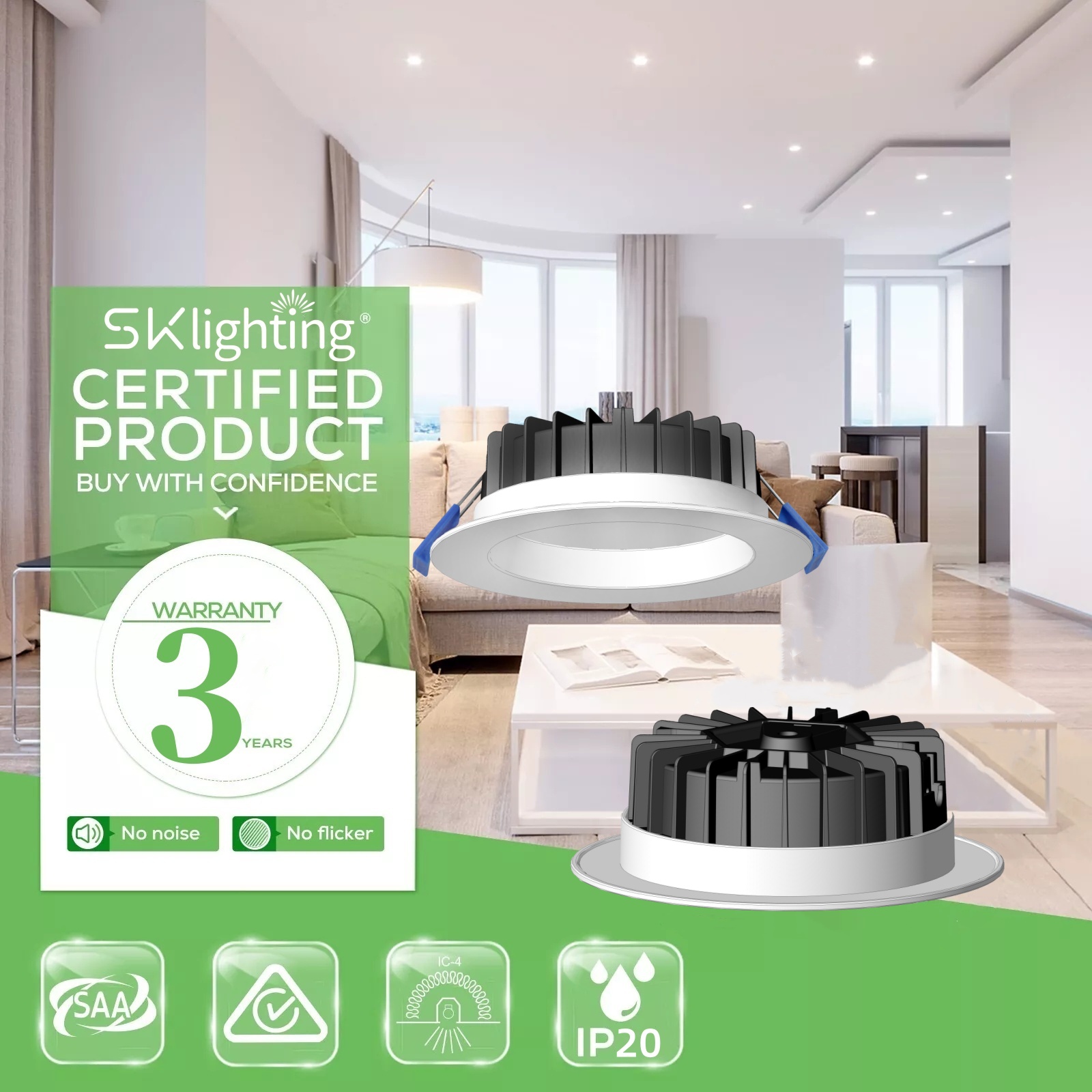 DL58 Residential LED Downlight Aluminum Dali Dimmable Recessed Ceiling Lighting 12w Fixed SMD IP20 Downlight
