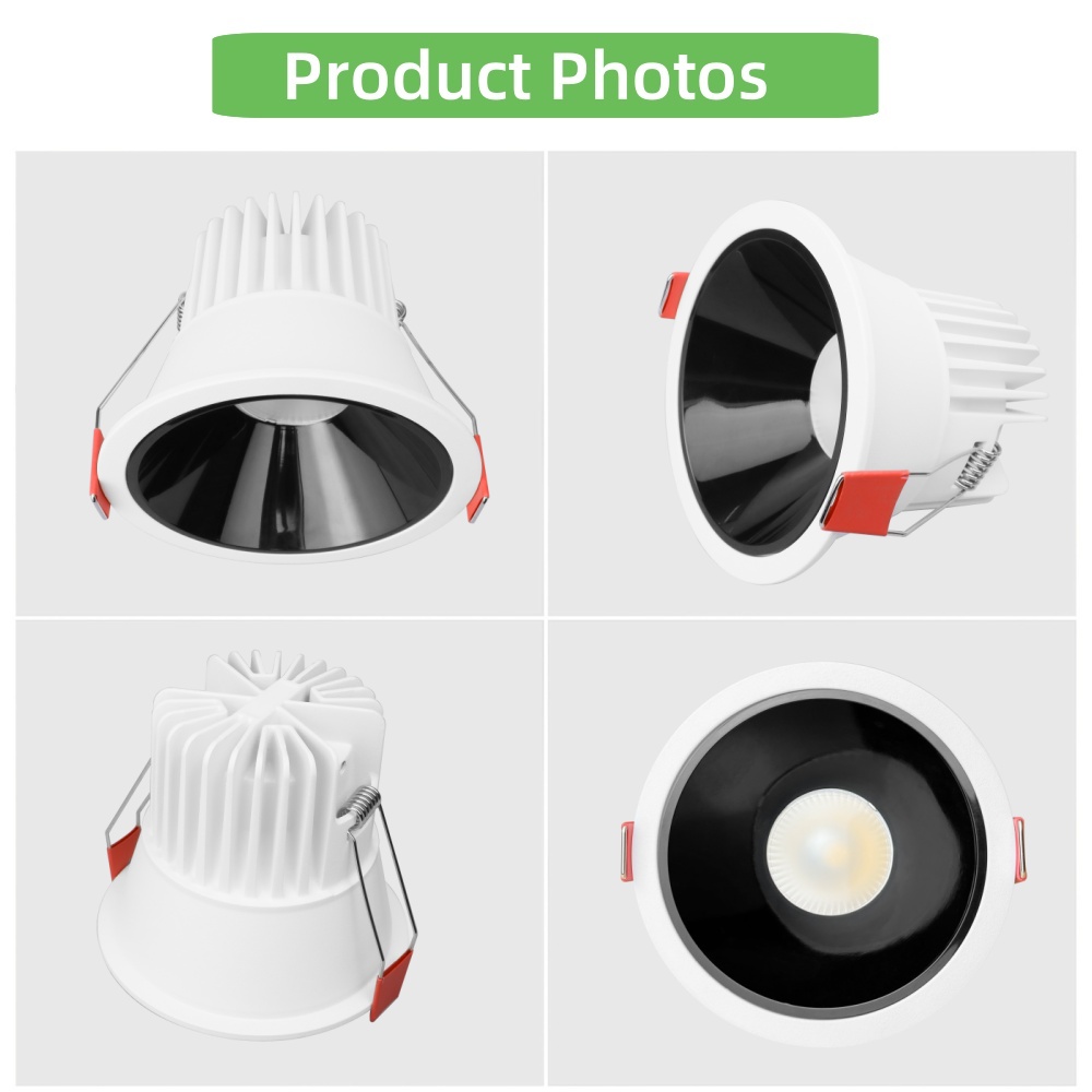 DL52 3w 5w 7w 9w 12w Modern Cob Downlight Recessed Residential Commercial Hotel Anti-Glare Light Emitting Diode Downlight