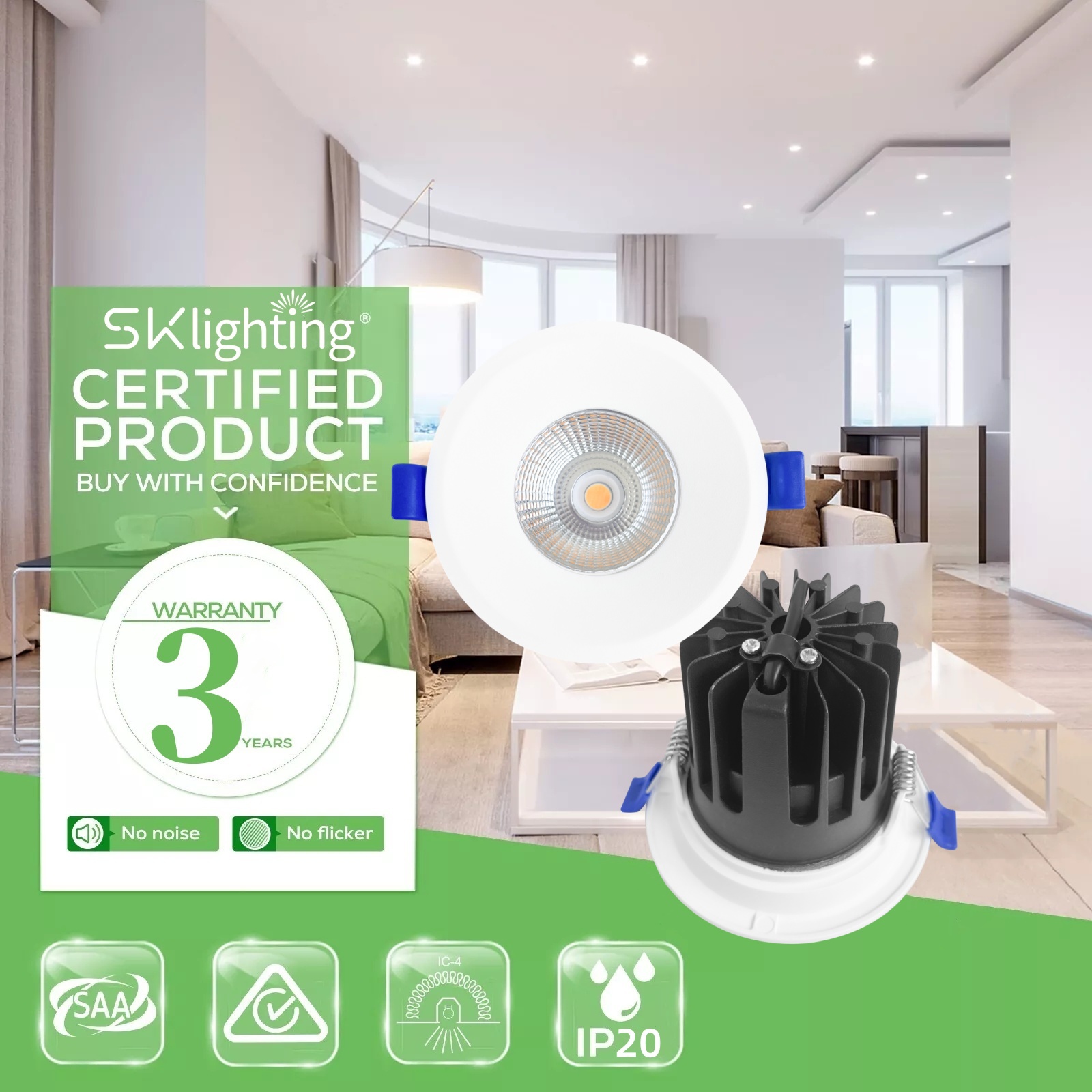 DL65-W LED Downlight COB Downlight Spotlight 8W 10W 15W 25W Adjustable Light Aluminum Lamp Body for Hotel Use